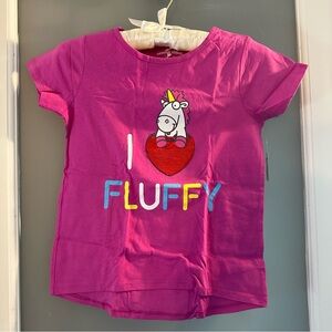 NWT I ❤️ fluffy , unicorn Universal shirt -size child small